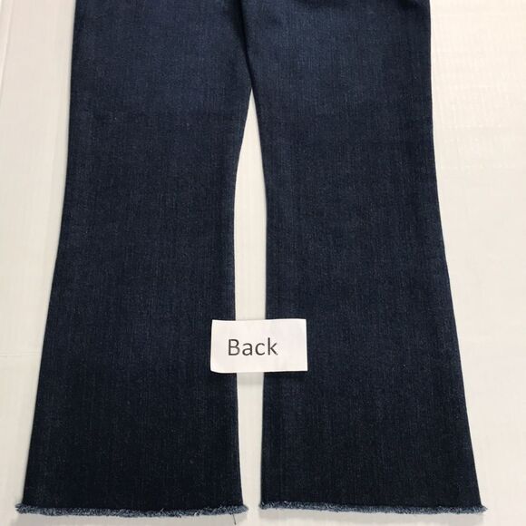 TOMMY HILFIGER Classic Boot Jeans Frayed Hem Womens Size 0 Wide Leg Flared Denim - Picture 2 of 12